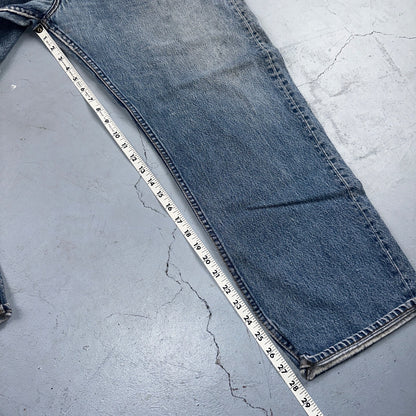 Levis 501 Vintage 90s USA XX Straight Leg Jeans Blue Light Wash 46x32 Act 42x28