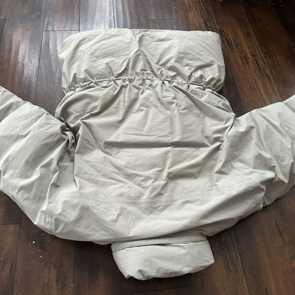 Vtg Eddie Bauer Mens L Goose Down Puffer Jacket Parka Coat Gore Tex Zip 80s 90s