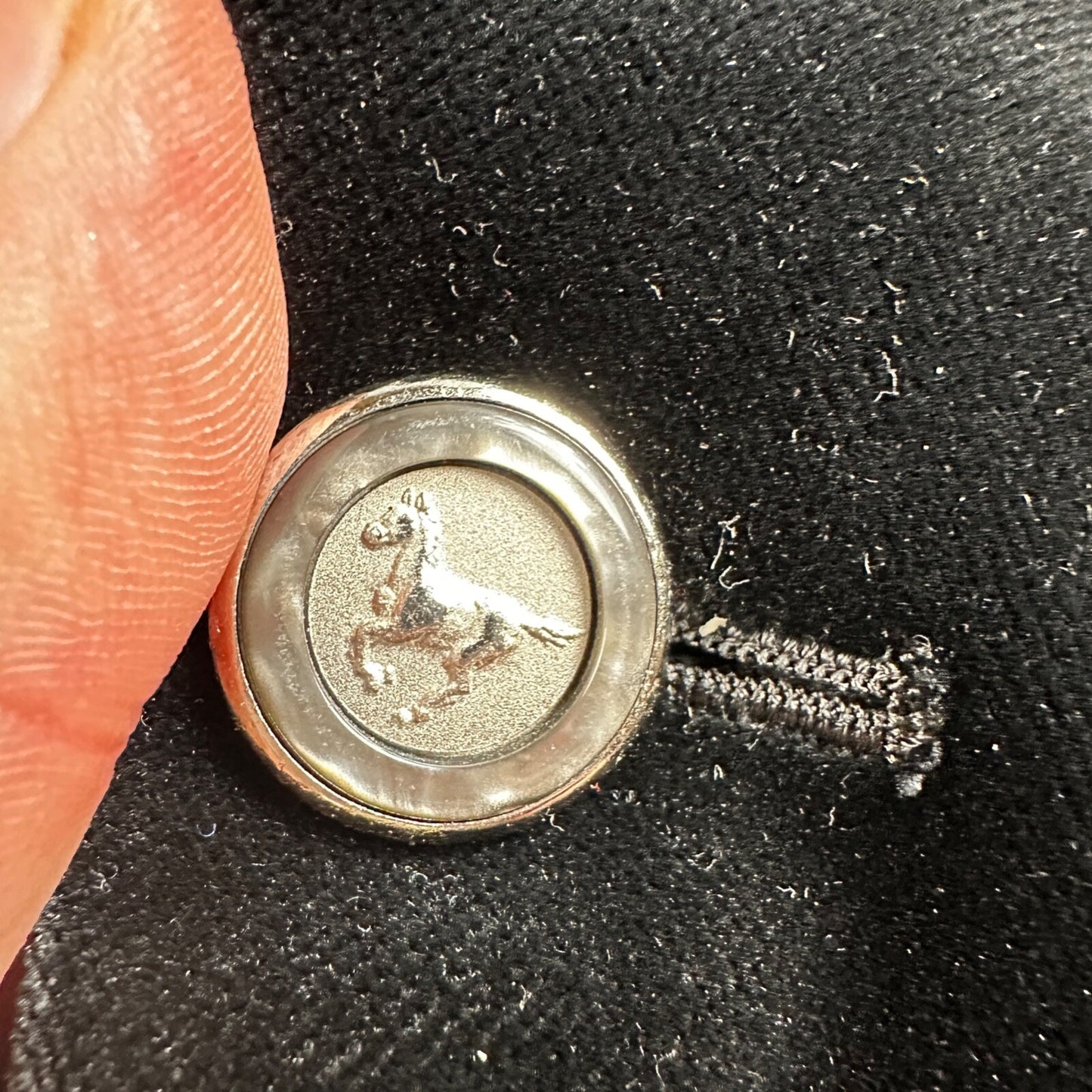 VTG Mens Suit 40 Jacket Coat 1970s Rockabilly 60s 70s USA Cotton Velour Horses