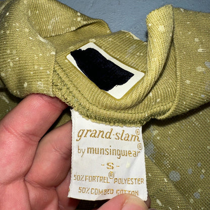 Penguin T-Shirt VTG Grand Slam Munsingwear 60s Green Paint Splatter Thrashed