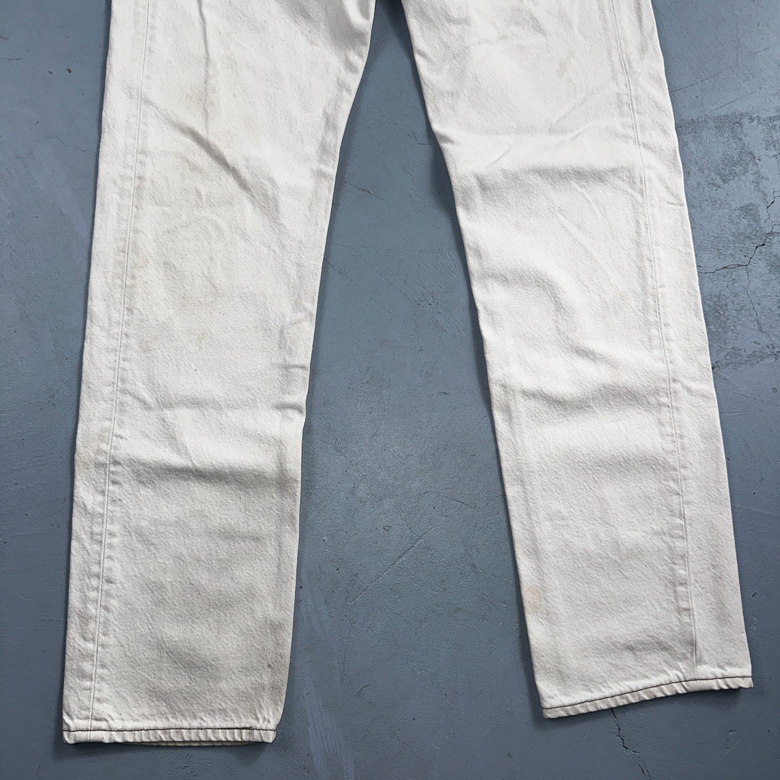 Levis 501 Vintage 90s USA XX Straight Leg Jeans White Light Wash 36x34 Act 34x34