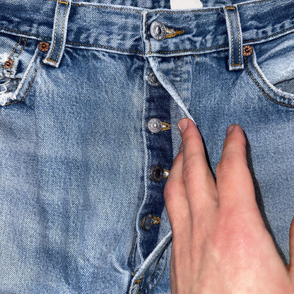 Levis 501 Vintage 90s XX Straight Leg Jeans Y2K Light Wash 36x34 Act 33x29