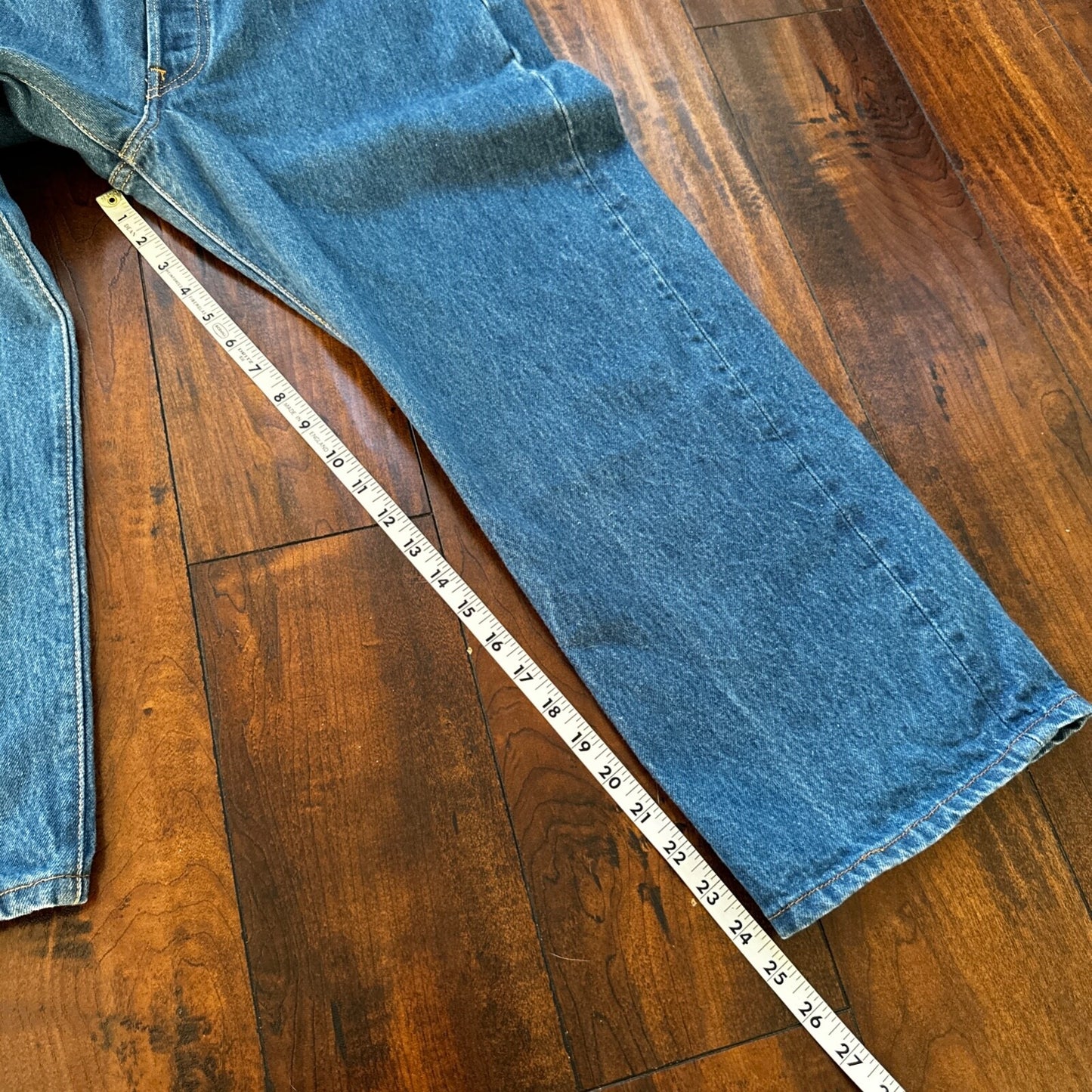 VTG Levis 501 XX Button Fly 90s Y2K Jeans Denim Straight Capri 35x30 Act 32x25