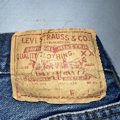 Levis 501 Vintage 80s Redline Selvedge USA XX Jeans Med Wash 40x36 Act 36x32