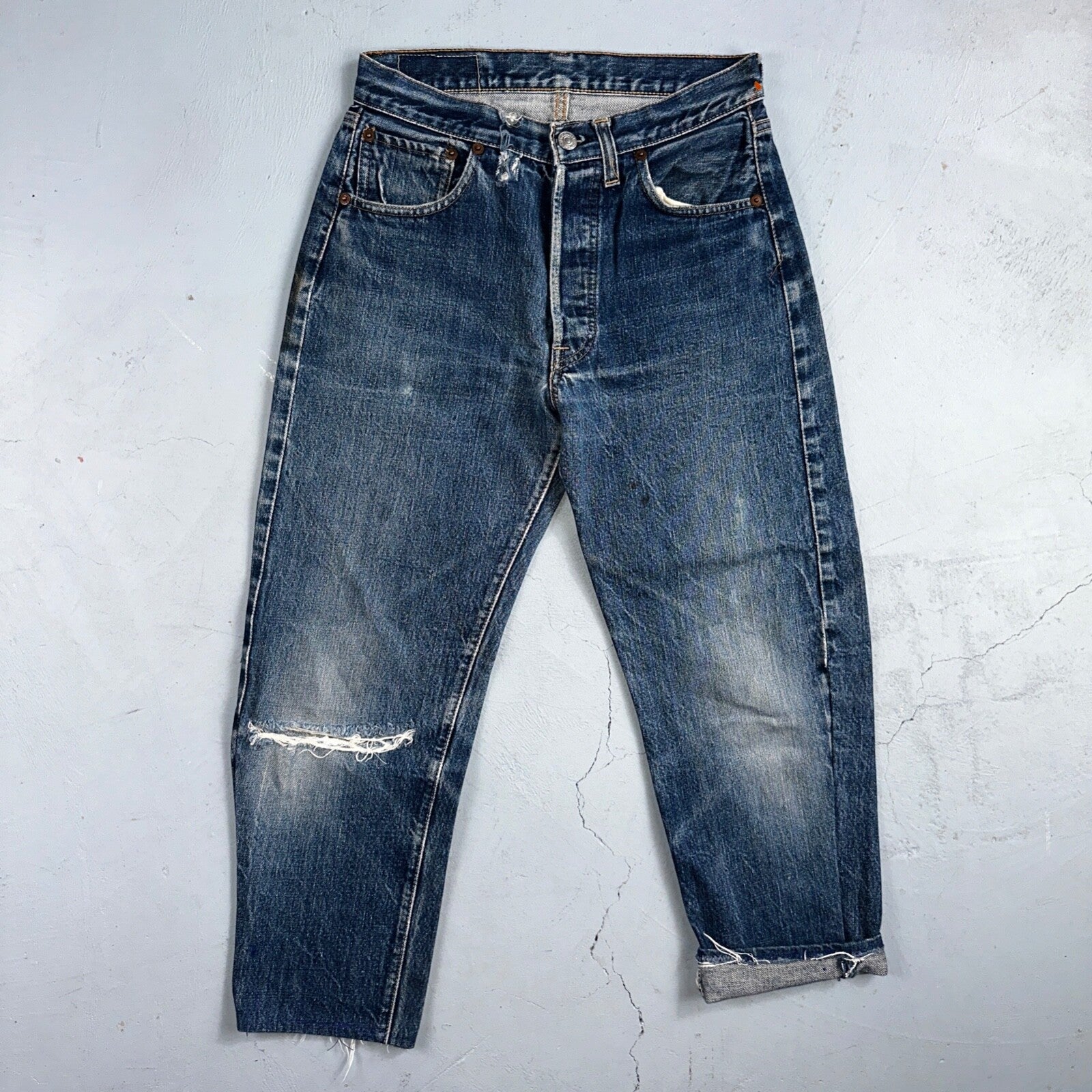 Levis 501 Big E Vintage 60s Redline Selvedge USA XX 1960s Jeans Skinny Act 26x23