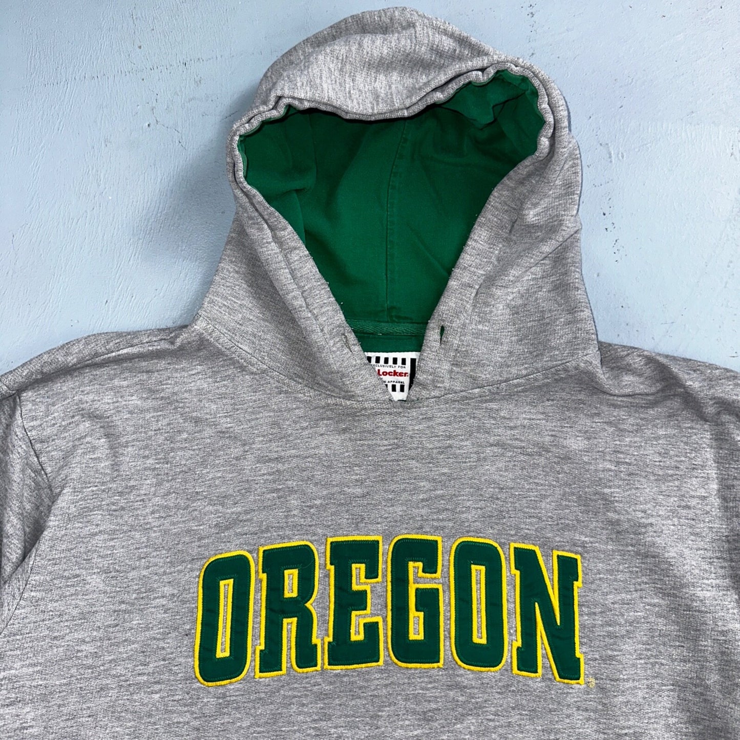 Oregon XL Vintage 90s Foot Locker Hoodie Sweatshirt Pullover Gray Athletic