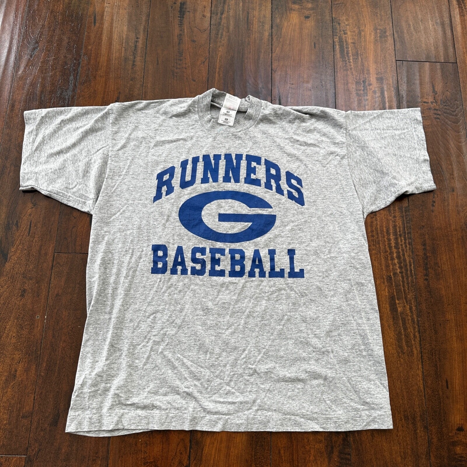 Runners G Baseball Adidas Vintage T Shirt Single Stitch Grey Sports Music XL
