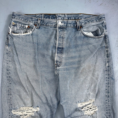 Levis 501 Vintage 90s Mexico Straight Leg Jeans 40x32 Y2K Light Wash Act 38x30