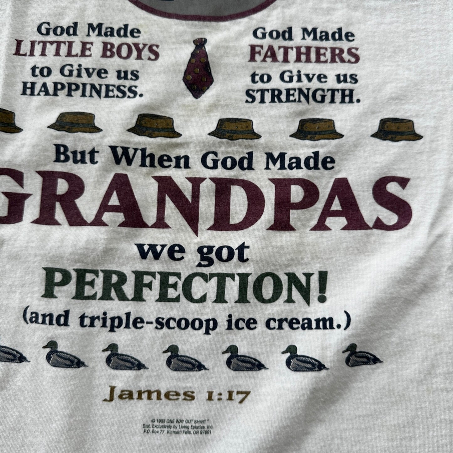 Grandpa Funny Vintage T Shirt Tultex Creepy Great Humor Perfection Ice Cream
