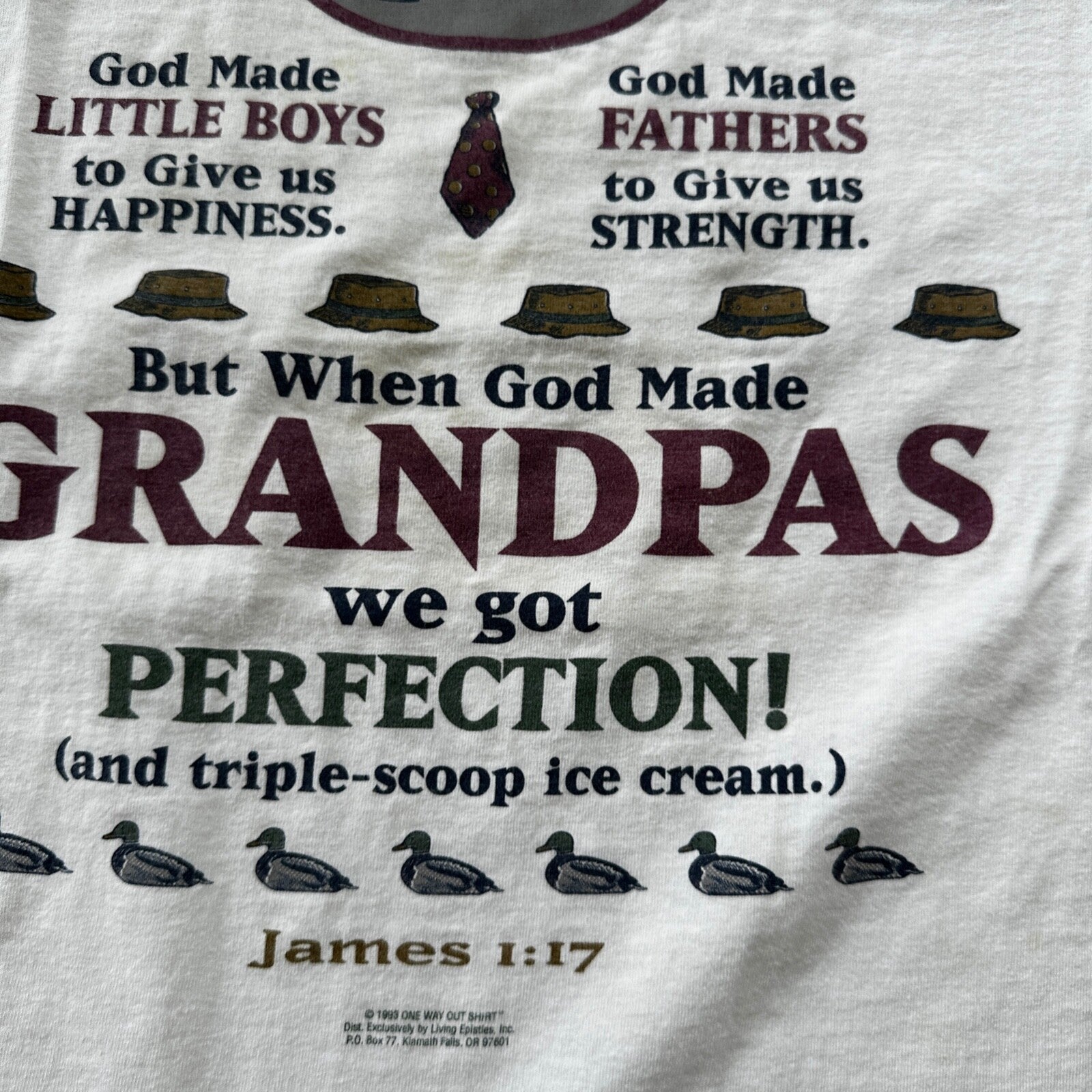 Grandpa Funny Vintage T Shirt Tultex Creepy Great Humor Perfection Ice Cream