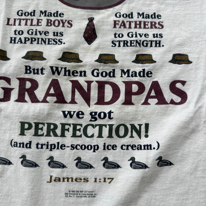 Grandpa Funny Vintage T Shirt Tultex Creepy Great Humor Perfection Ice Cream