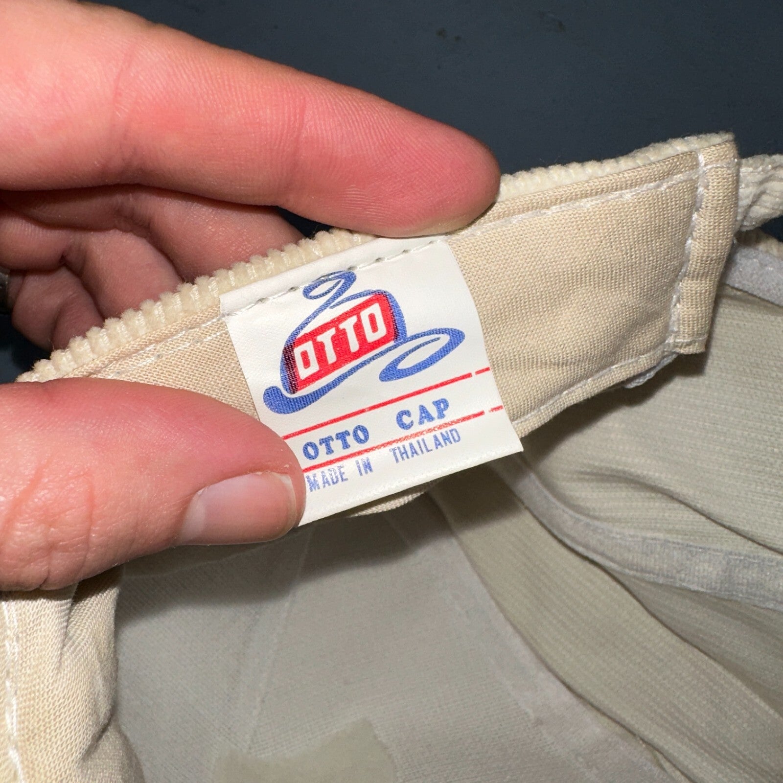 Excellence In Service Corduroy VTG Hat Cap Snapback White Otto Flame Water Vag