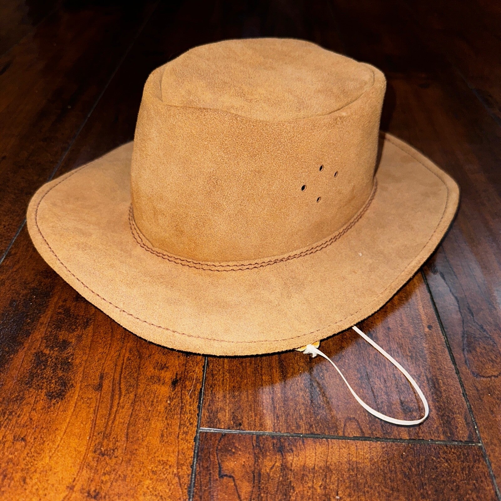 Vintage Walkabout Suede Hat Size Medium South Australia Real Leather Blanctete