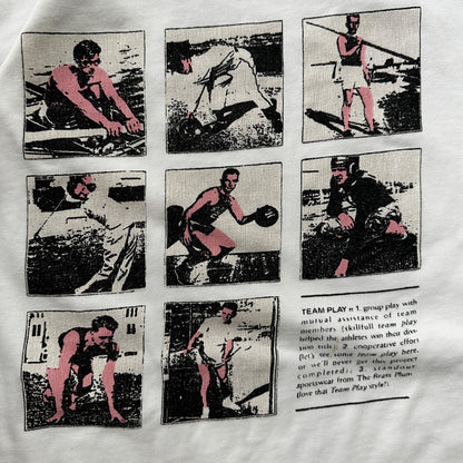 Sports White Basketball Team Long Sleeve Gym Vintage T Shirt 90s Gang Cool Rap