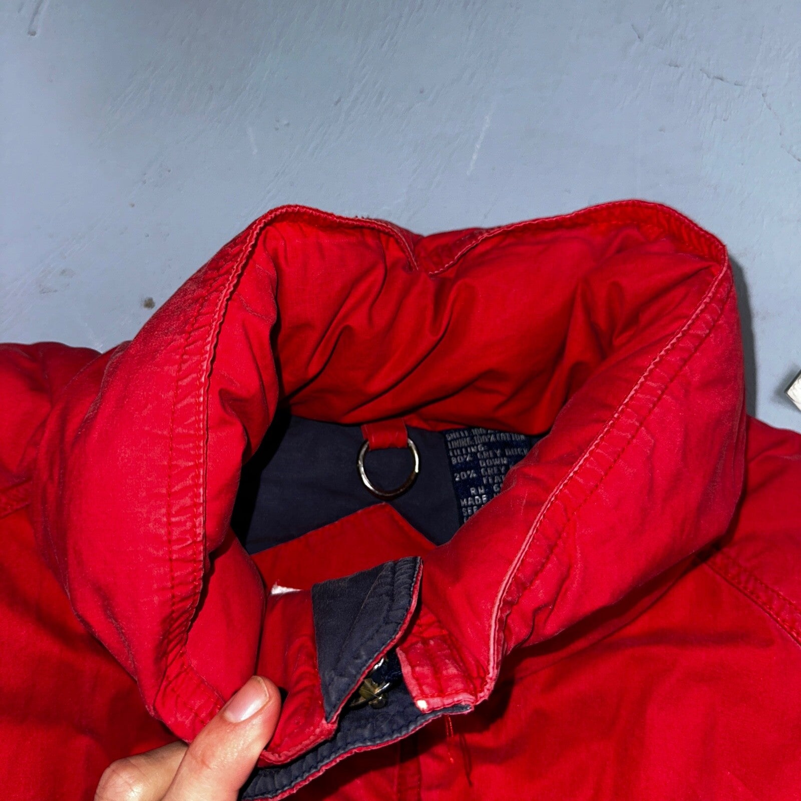 Mighty Mac Jacket Mens 44 Red Bomber Down Filled Norsac Puffer Vintage 80s