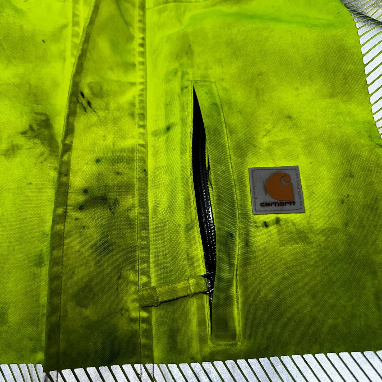 Carhartt Jacket Mens 2XL 100787 High-Visibility Waterproof Highlighter Hoodie