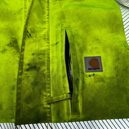 Carhartt Jacket Mens 2XL 100787 High-Visibility Waterproof Highlighter Hoodie