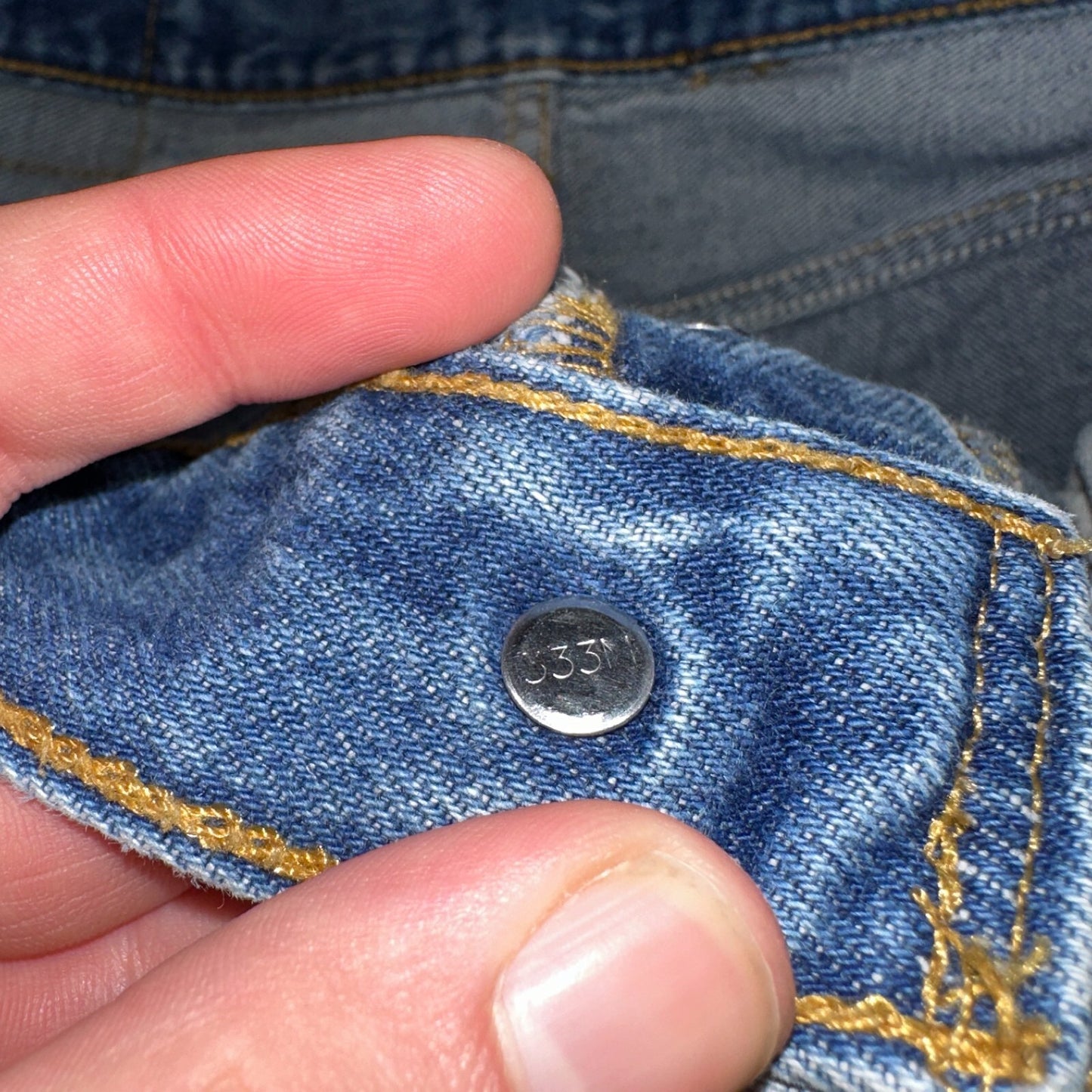 Levis 501 Vintage Y2K XX Straight Leg Jeans 90s Blue Med Wash 34x36 Act 31x31