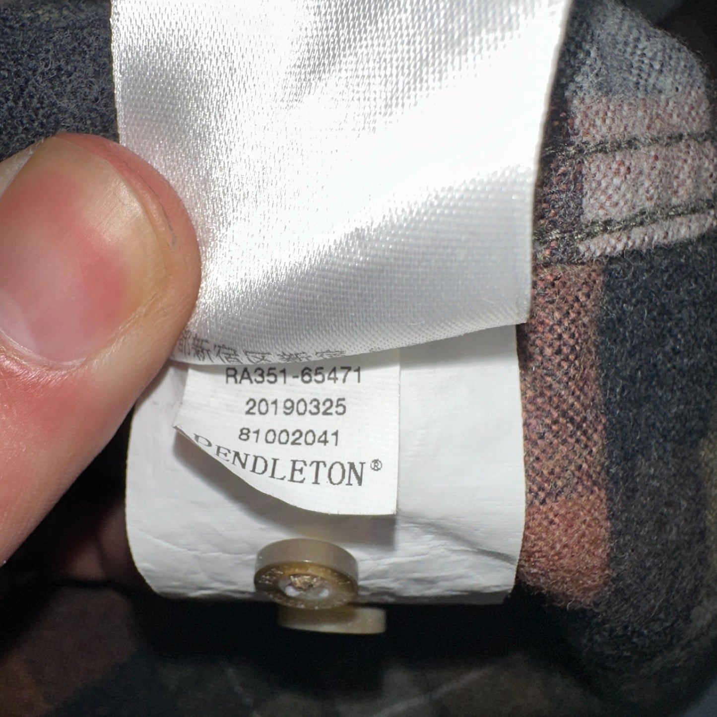 Pendleton Mason Flannel Shirt Mens Size Medium Brown Green Plaid Long Sleeve