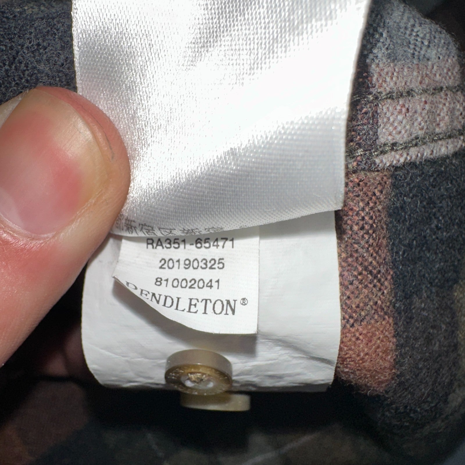 Pendleton Mason Flannel Shirt Mens Size Medium Brown Green Plaid Long Sleeve