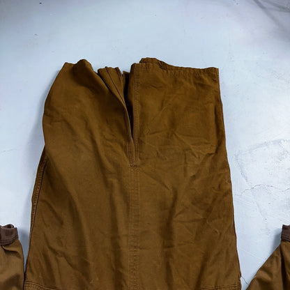 Vintage LL Bean Aztec Fleece Lined Womens Canvas Long Button Duster Coat M