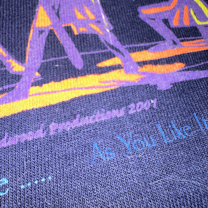 Shakespeare All The World A Stage VTG T Shirt Y2K Oregon Navy 2XL Play 2007
