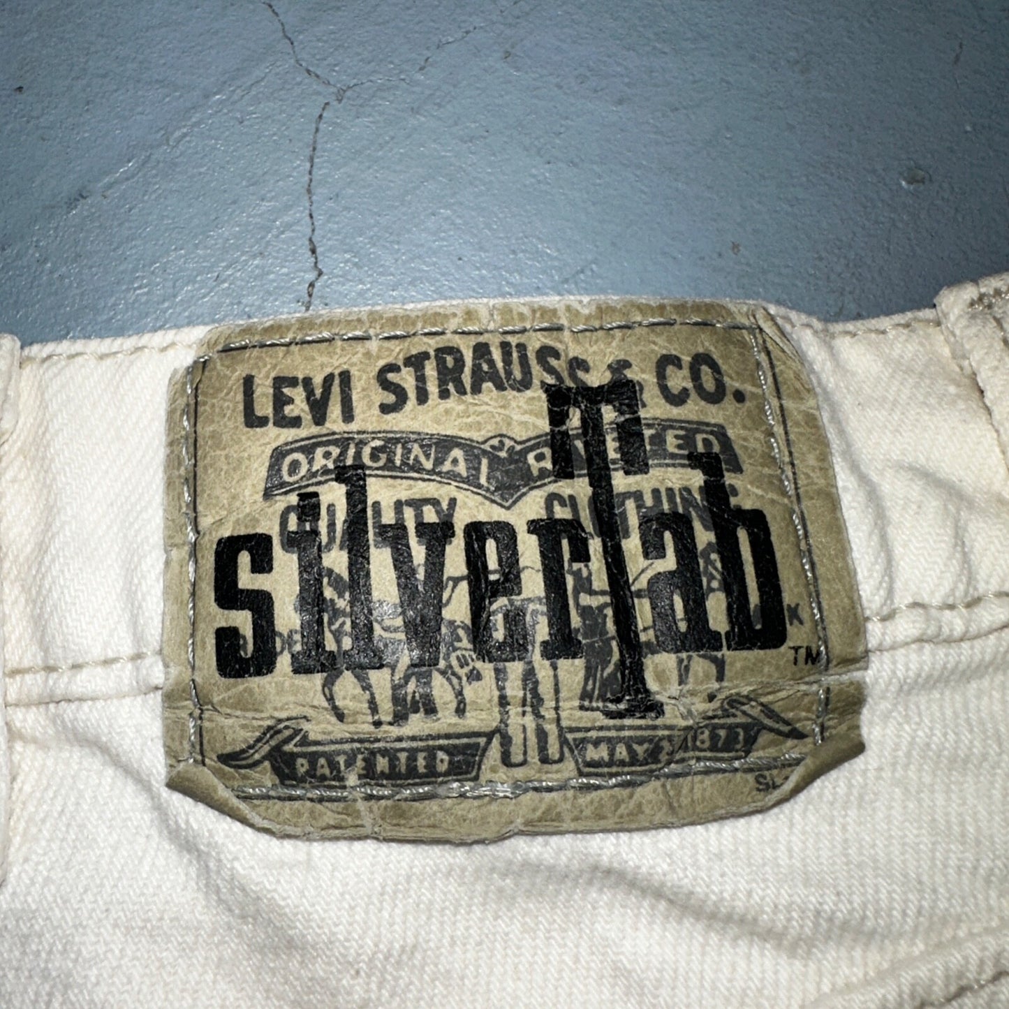 Levis SilverTab Vintage USA 90s Baggy Denim Jeans White Silver 34x30 Act 32x29