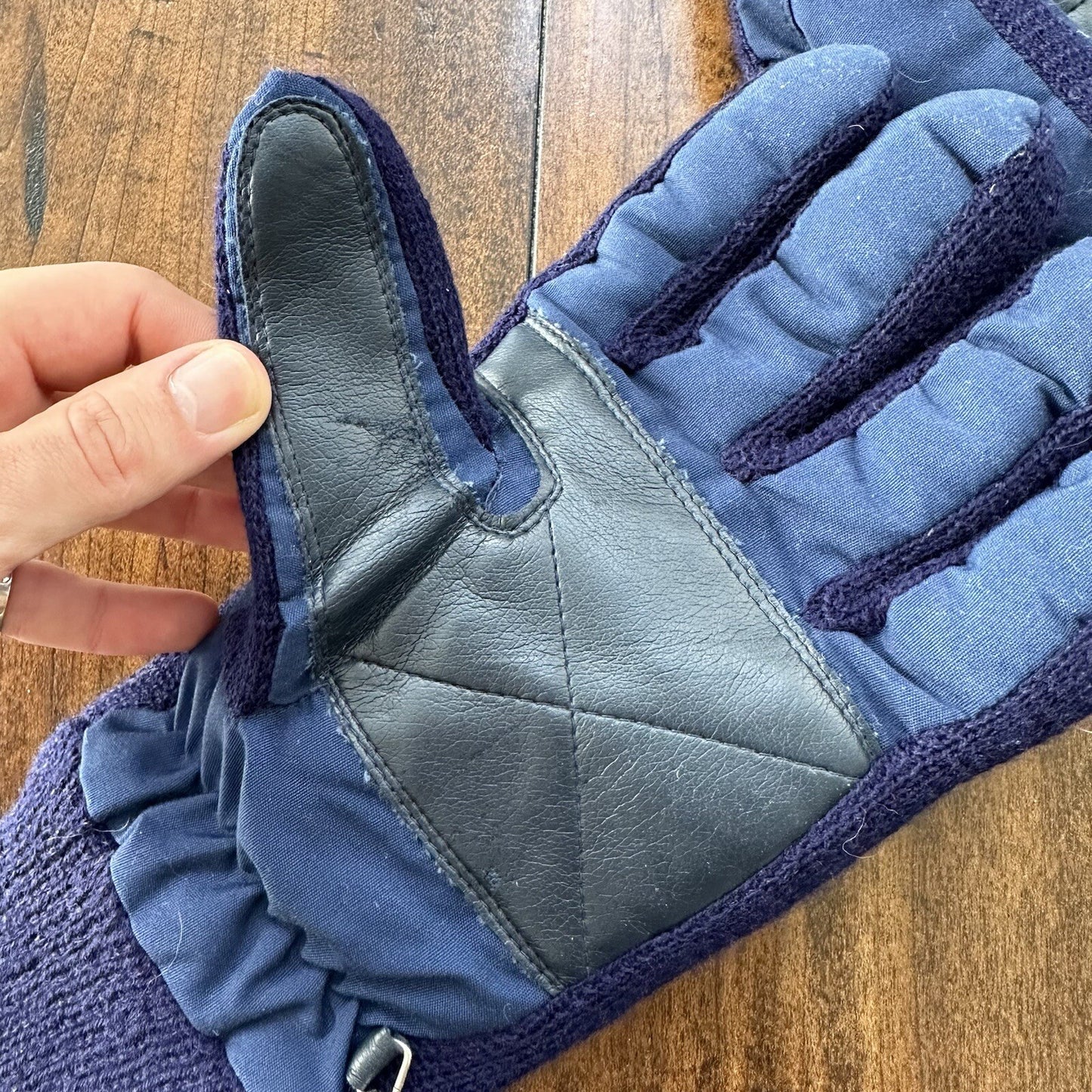 Vtg 80s 90s Thinsulate Winter Ski Skiing Snowmobile Snow Blue GLOVES