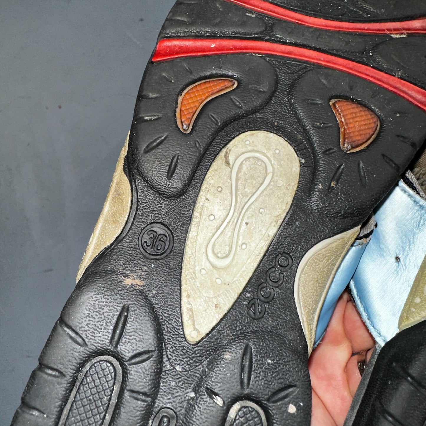 Ecco Unisex Blue Slide Comfort Style Sandals Size 36 Beach Summer Hiking Y2K