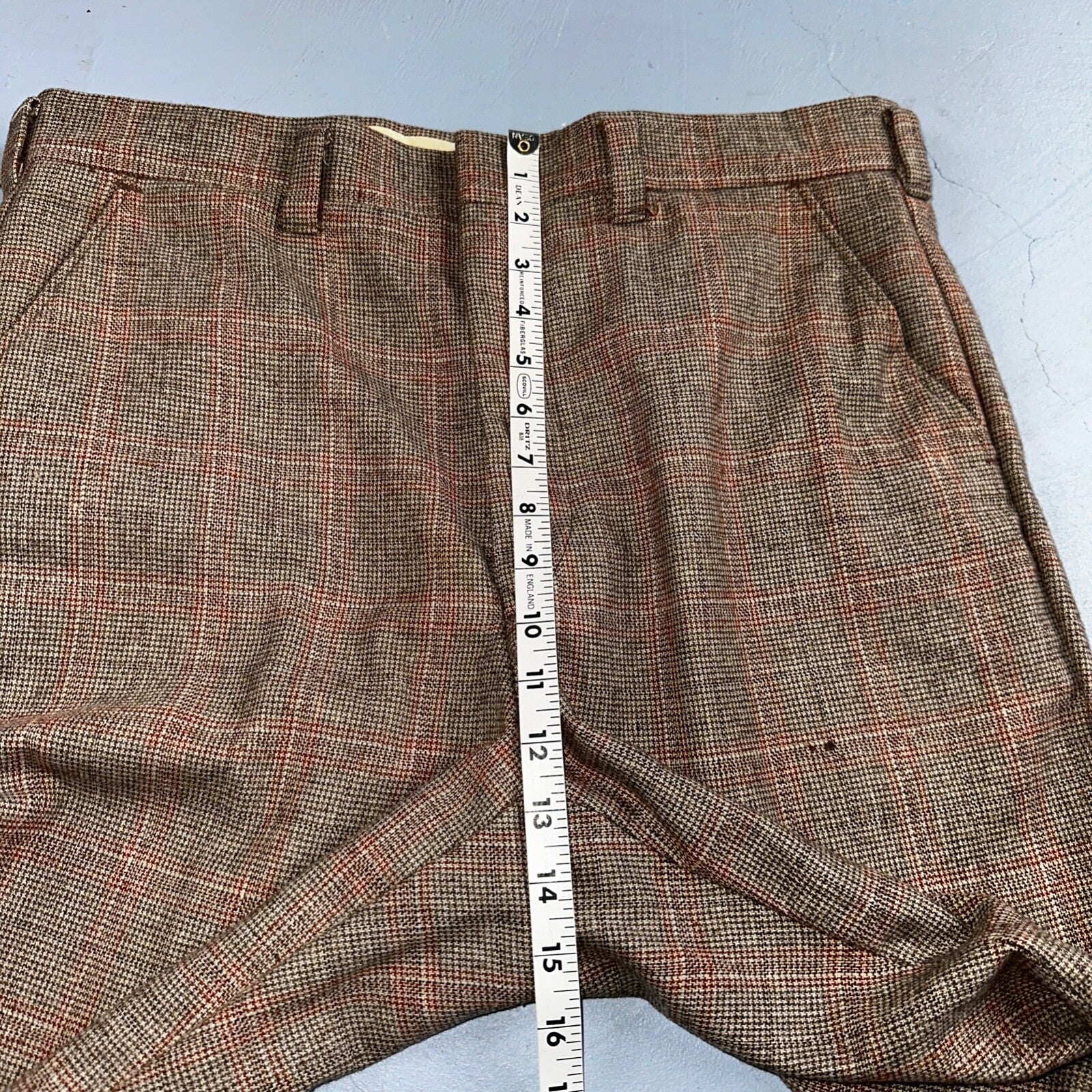 VTG Mens 3 PC Suit 42 Jacket Coat Pants Vest Plaid Rockabilly 70s 1970s Brown