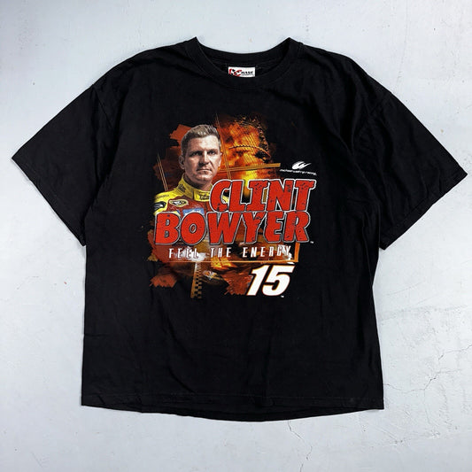 Chase Clint Bowyer NASCAR Vintage T Shirt Cars Racing Feel Energy Y2K Graphic