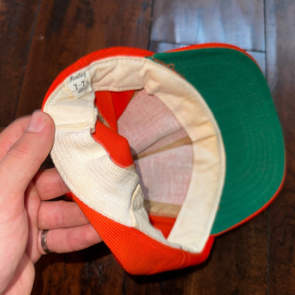 Number 1 80s Orange Vintage Hat Cap Snapback Essential Clean Simple Cool Rap 70s