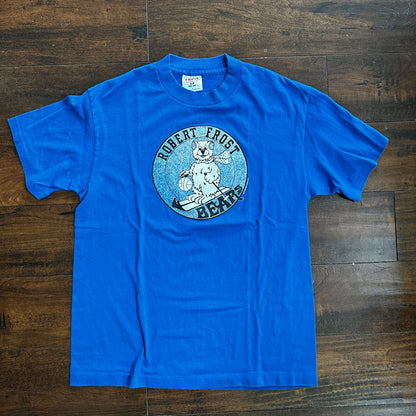 Robert Frost Bears Vintage T Shirt 80s Christmas Bear Basketball Ski Cute Winter