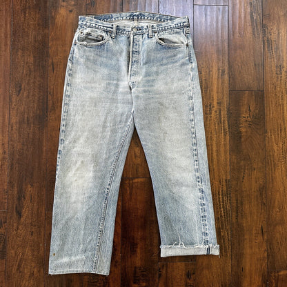 Levis VTG 70s SS Redline Selvedge USA 501 XX Jeans 66 80s 38x33 Act 34x27 CUT