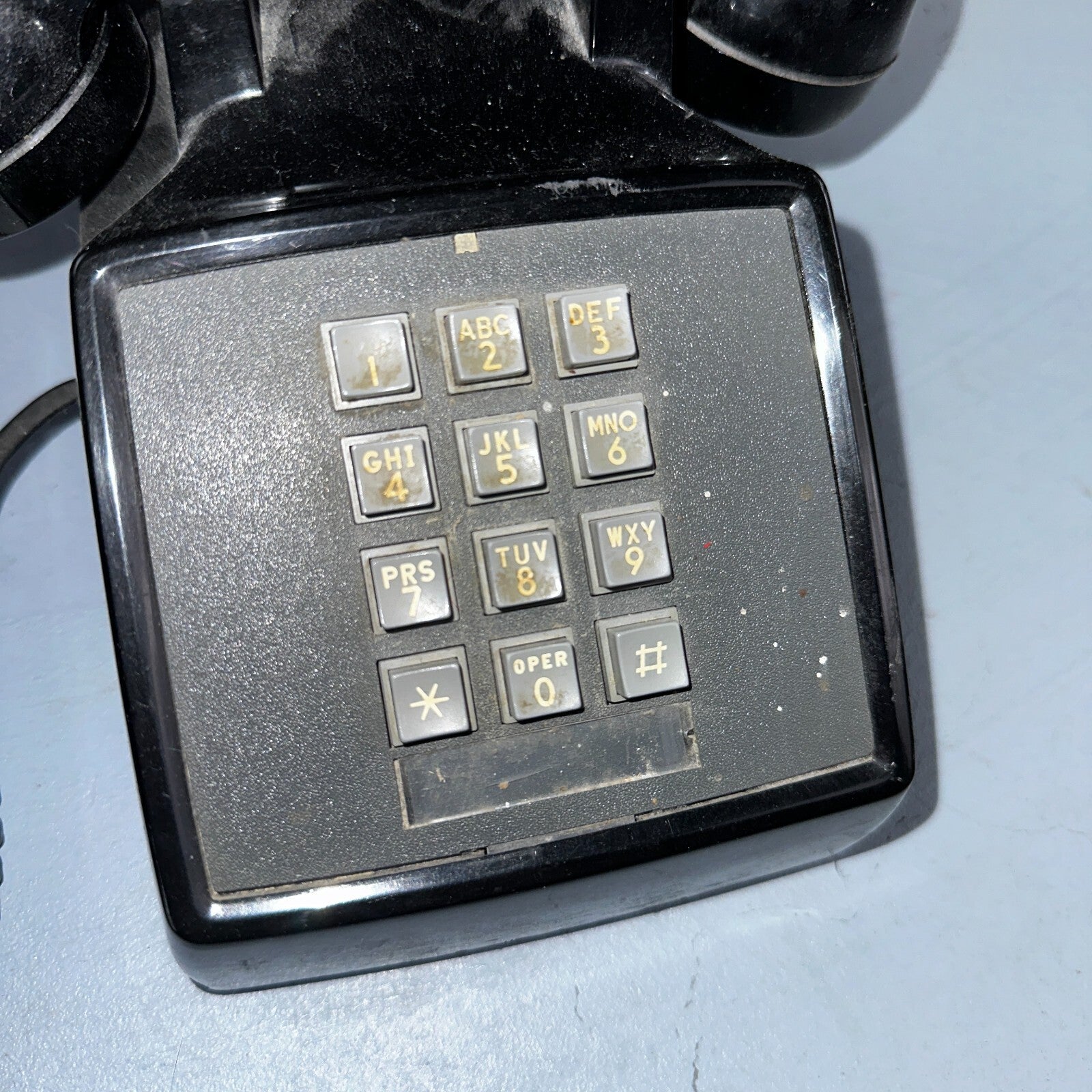 Vintage Bell System Property Push Button Phone Black Western Electric 2500DM