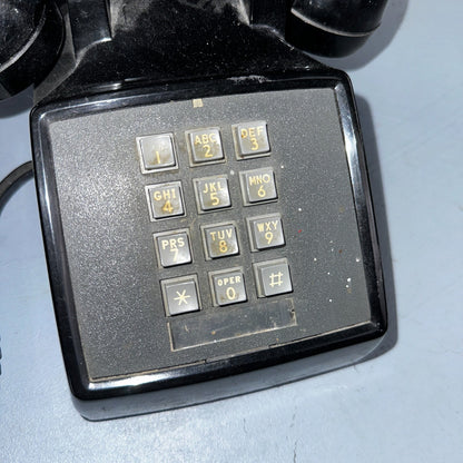 Vintage Bell System Property Push Button Phone Black Western Electric 2500DM