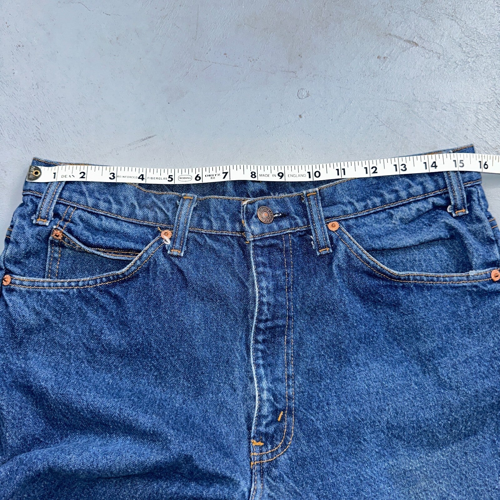 Levis 517 Vintage 80s USA Orange Tab Bootcut Flare Blue Jeans 34x36 Act31x35