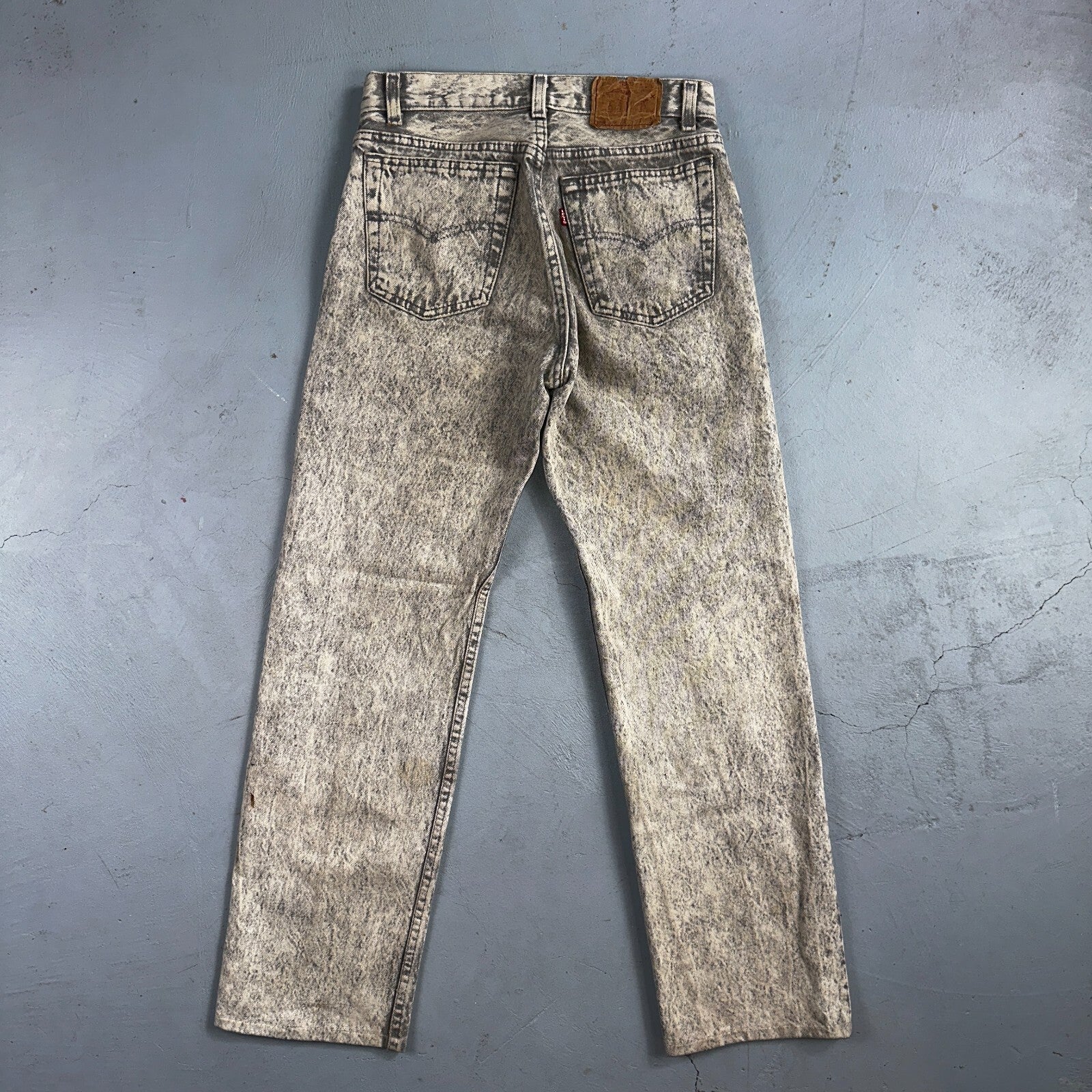 Levis 501 Vintage 80s USA XX Straight Leg Jeans Gray Acid Wash 28x30 Act 26x27