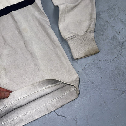 Vintage 90s Lands End Authentic Rugby Collard Striped Shirt Polo Men’s M USED