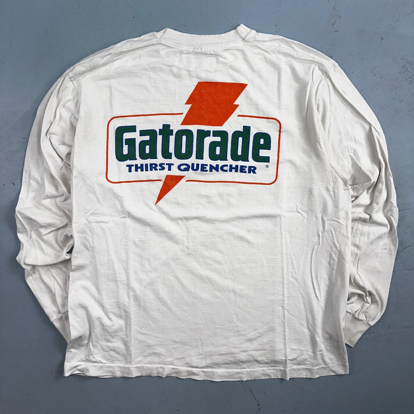 VTG 90s Gatorade Thirst Quencher T-Shirt Size XL FOTL Single Stitch Long Sleeve