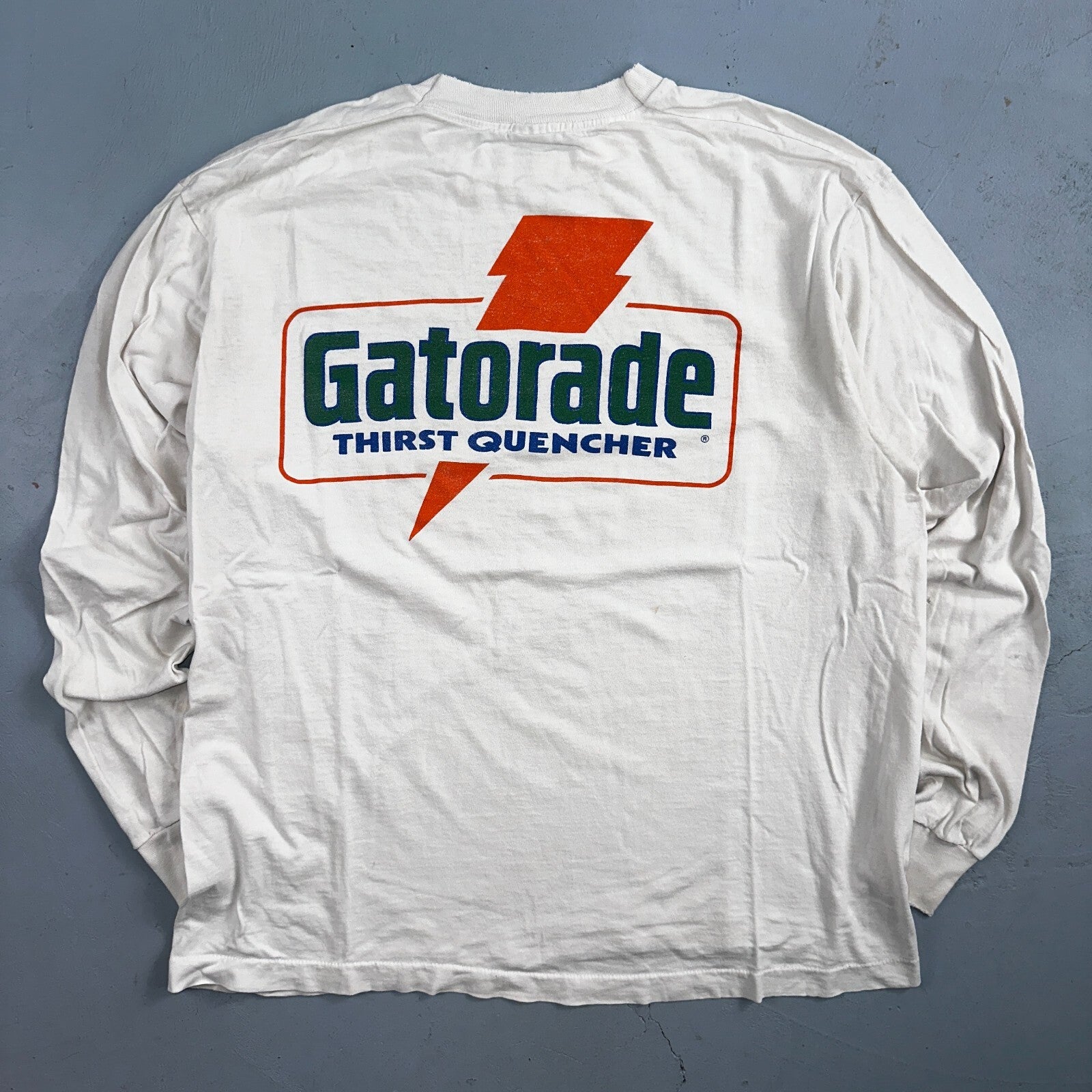 VTG 90s Gatorade Thirst Quencher T-Shirt Size XL FOTL Single Stitch Long Sleeve
