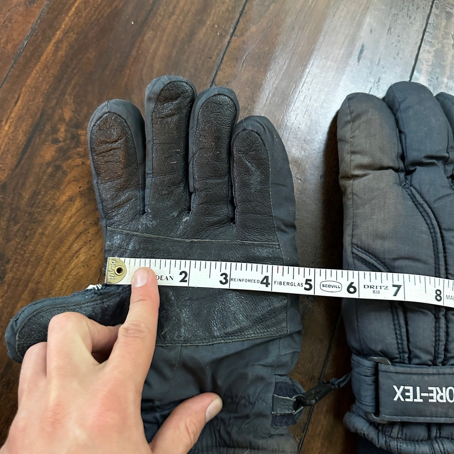 Olympia Gloves Adult XL Navy Blue Black Korea Palm Gore Tex Insulated VTG