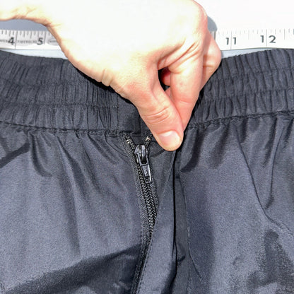 Cabelas Black Lined Mens Pants Rain Pants XL Reg Golf Double Knee Nylon