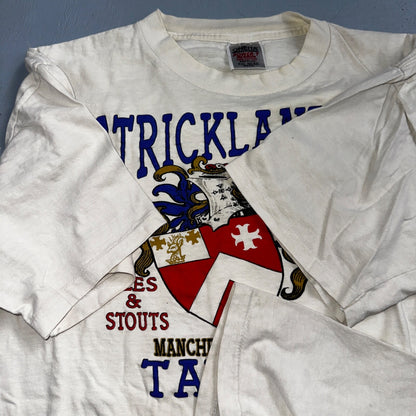 Oneita 2XL Tavern VTG T Shirt Strickland Manchester England 90s Alcohol Cool