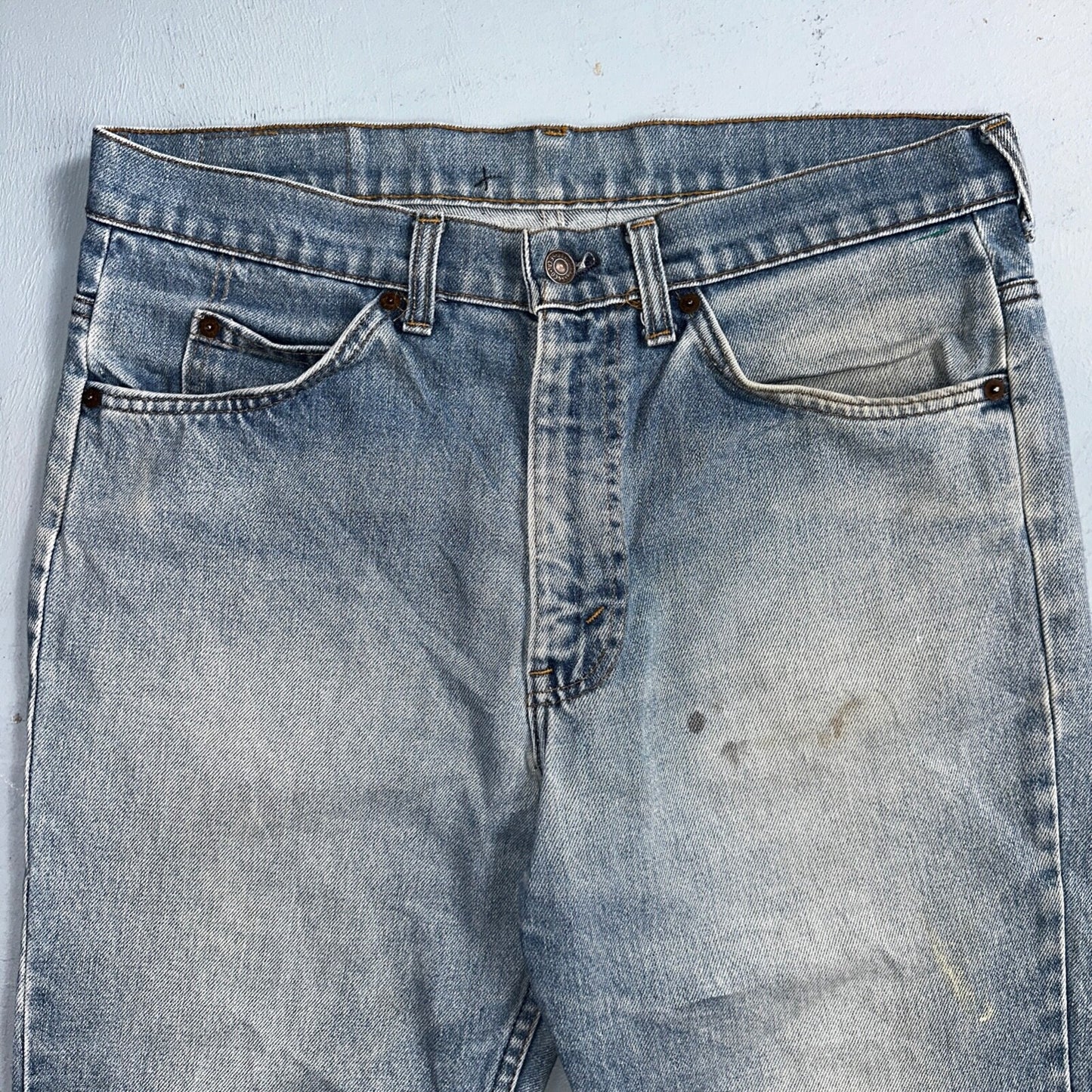 Levis 517 Vintage 80s USA Orange Tab Bootcut Flare Blue Worn Jeans Act 34x26