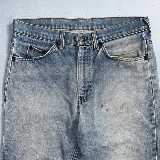 Levis 517 Vintage 80s USA Orange Tab Bootcut Flare Blue Worn Jeans Act 34x26