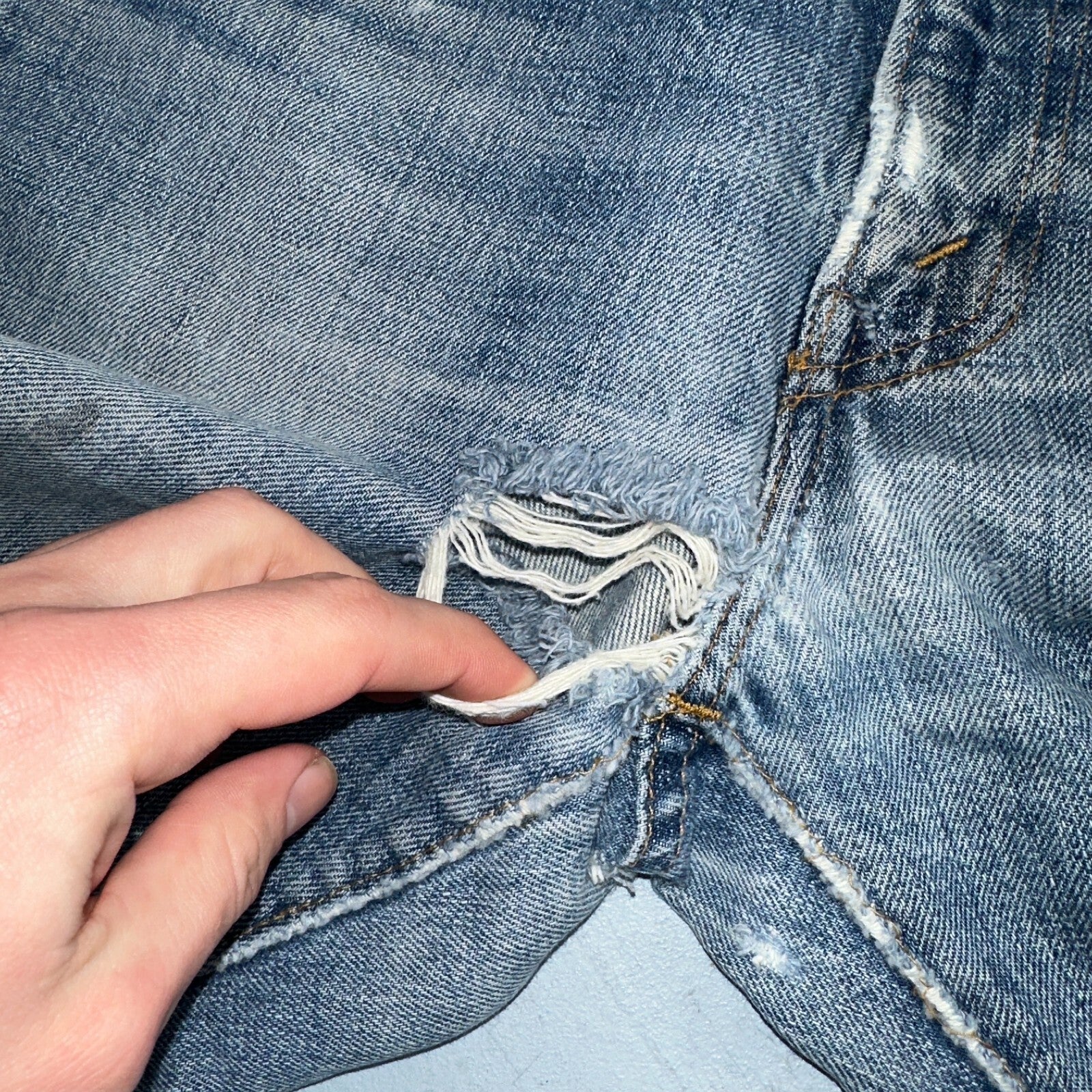 Levis 517 Vintage 70s SS USA Red Tab Bootcut Flare Blue Jeans Talon Act 29x32