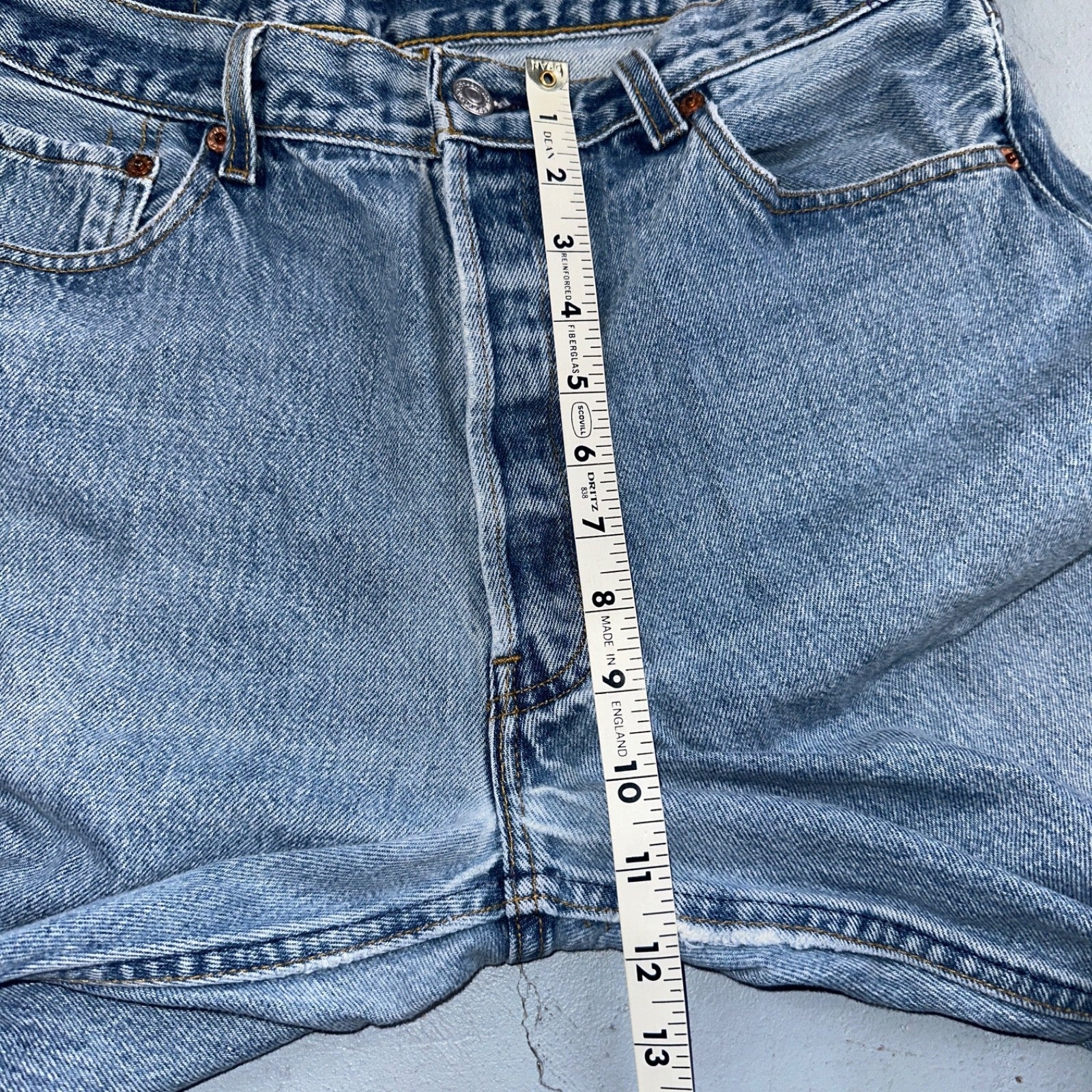 Levis 501 Vintage 90s USA XX Straight Leg Jeans Blue Light Wash 35x34 Act 33x30