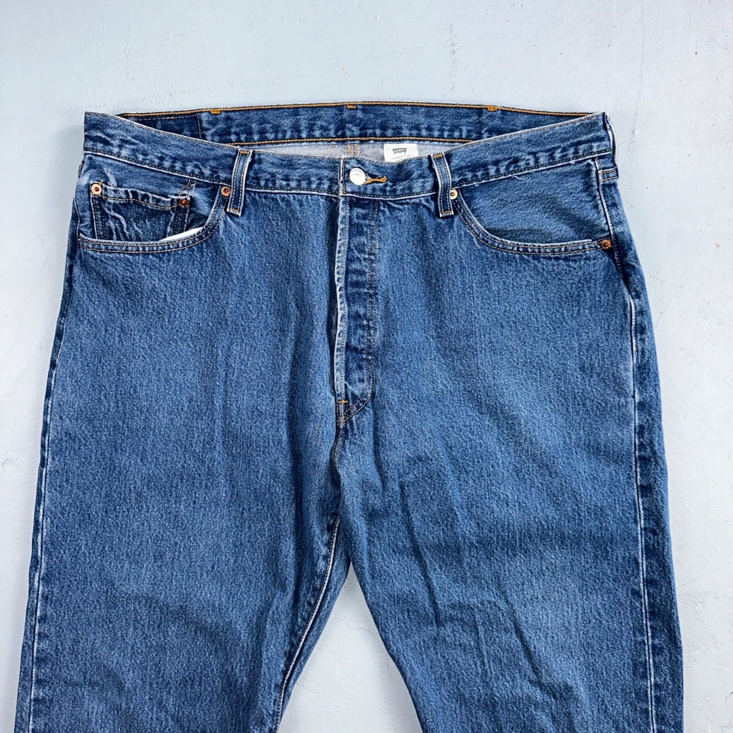 Levis 501 Vintage Y2K XX Straight Leg Jeans Blue Med Wash 42x32 Act 39x28