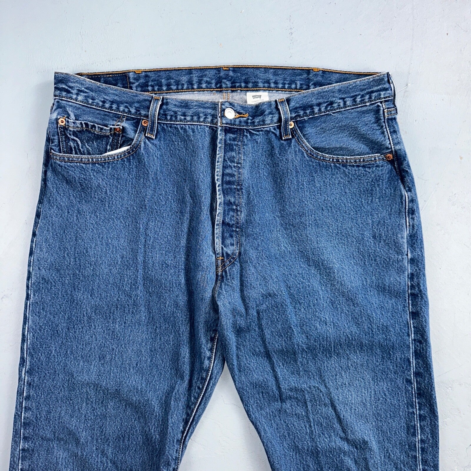 Levis 501 Vintage Y2K XX Straight Leg Jeans Blue Med Wash 42x32 Act 39x28